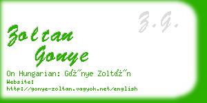 zoltan gonye business card